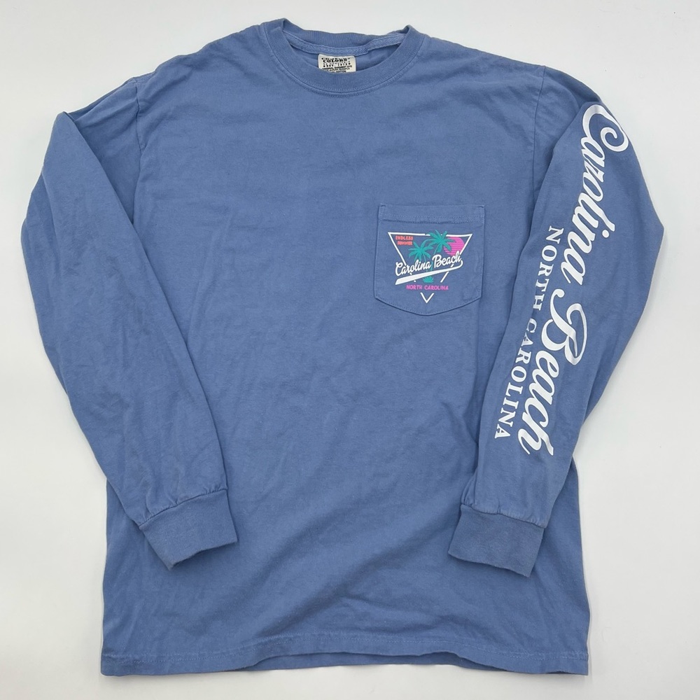 CAROLINA BEACH Women’s S Back Graphic Comfort Colors North Carolina Long Sleeve